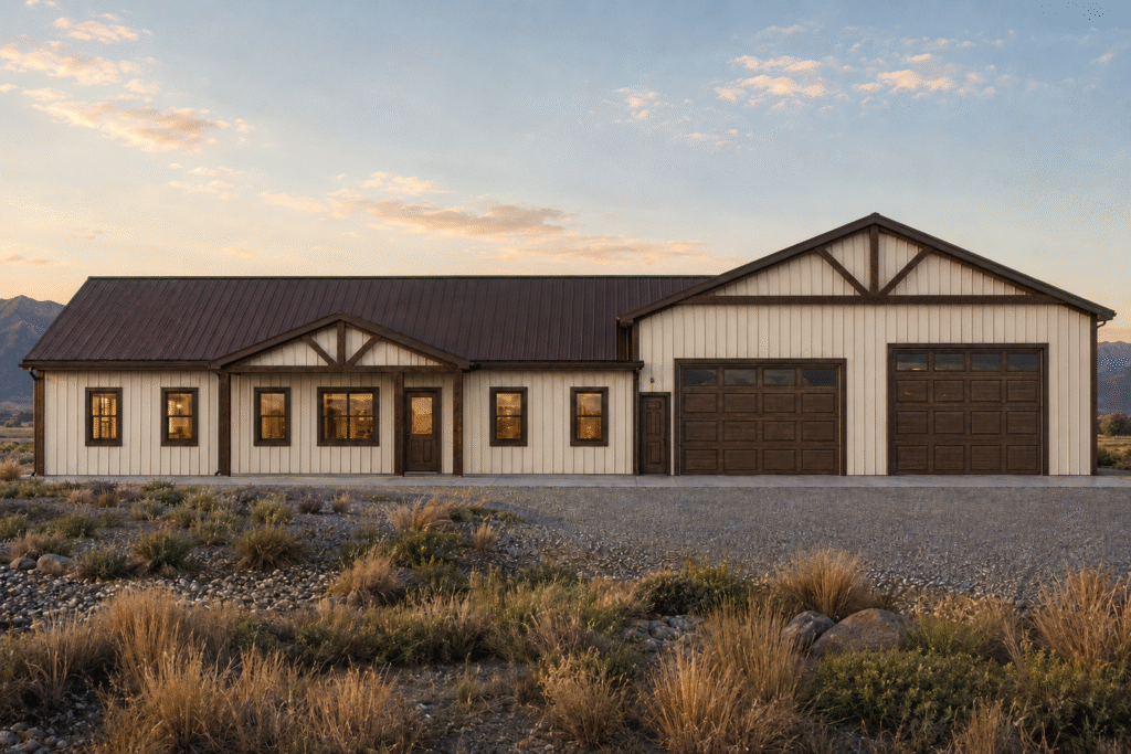 Custom Barndominium the Crater Lake 2300 finished sqft with quality materials